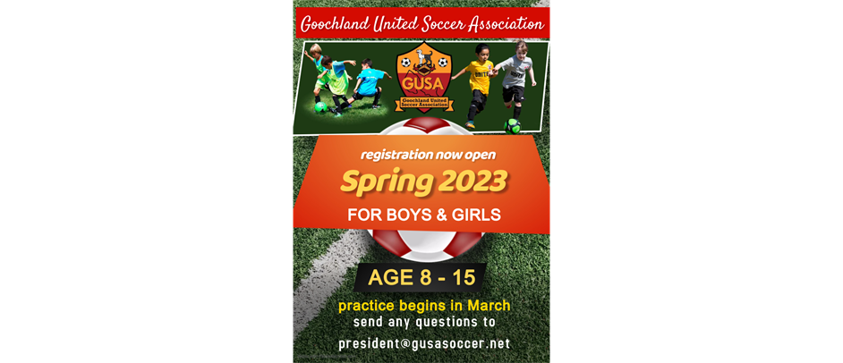 Registration closed EXCEPT Under 8 players! 